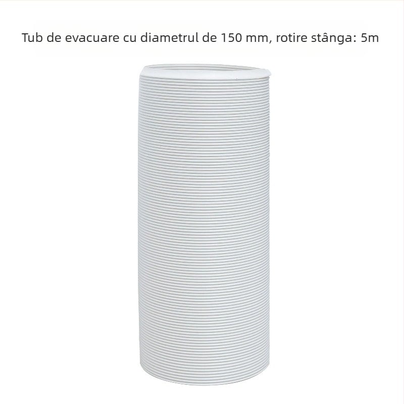 Conductă telescopică de evacuare pentru aparatele mobile de aer condiționat – țeavă îngroșată cu armă din sârmă de oțel și membrană flexibilă