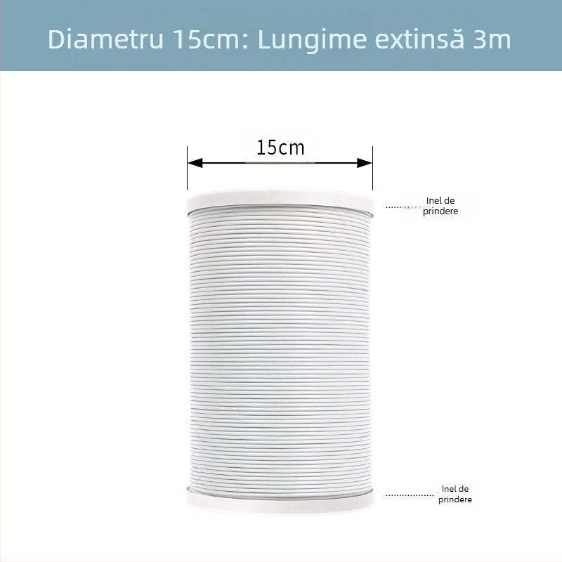 Conductă telescopică de evacuare pentru aparatele mobile de aer condiționat – țeavă îngroșată cu armă din sârmă de oțel și membrană flexibilă