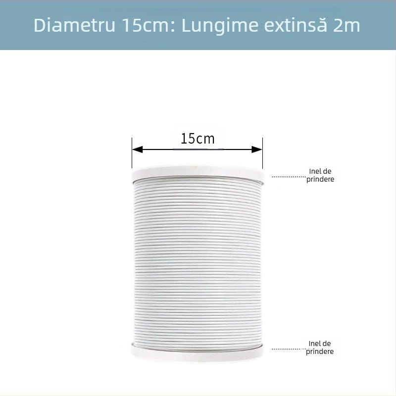 Conductă telescopică de evacuare pentru aparatele mobile de aer condiționat – țeavă îngroșată cu armă din sârmă de oțel și membrană flexibilă