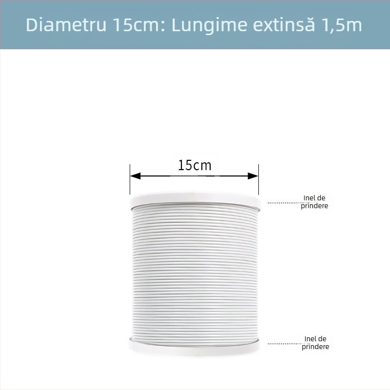 Conductă telescopică de evacuare pentru aparatele mobile de aer condiționat – țeavă îngroșată cu armă din sârmă de oțel și membrană flexibilă