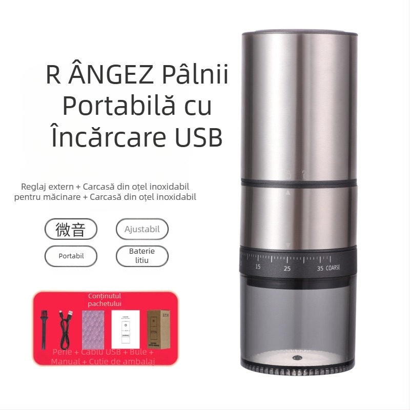 Mingxi măcinător de cafea electric pentru boabe — automat, corp ABS, greutate 0,43 kg, personalizare disponibilă