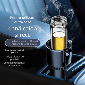 Cană auto duală – pentru băuturi calde și reci, 36W, model R-8022, ABS+aliaj de aluminiu, Cool Car Star