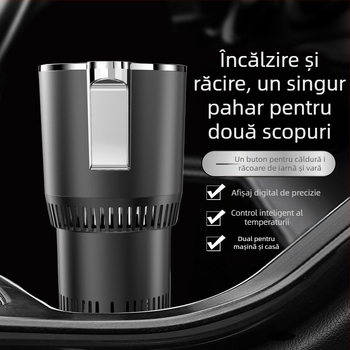 Cană auto duală – pentru băuturi calde și reci, 36W, model R-8022, ABS+aliaj de aluminiu, Cool Car Star