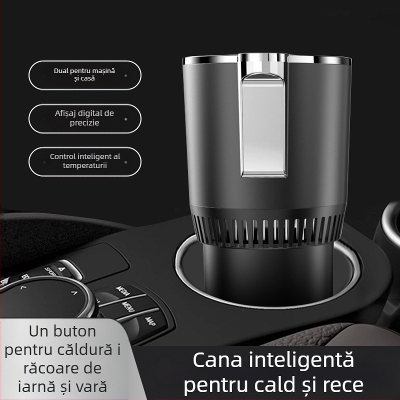 Cană auto duală – pentru băuturi calde și reci, 36W, model R-8022, ABS+aliaj de aluminiu, Cool Car Star