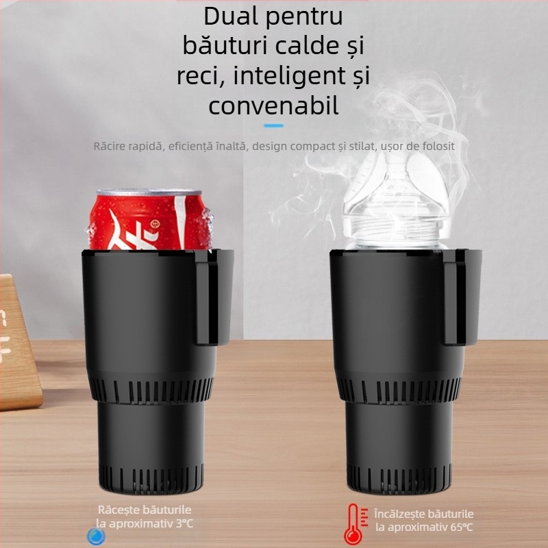 Cană auto duală – pentru băuturi calde și reci, 36W, model R-8022, ABS+aliaj de aluminiu, Cool Car Star