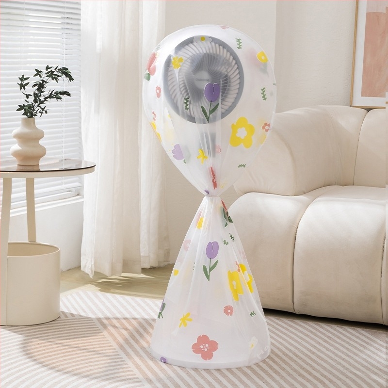 Husă de praf PEVA pentru ventilator mic de podea, imprimeu cu desene animate, model 145 118 45, material PEVA, ambalaj 400
