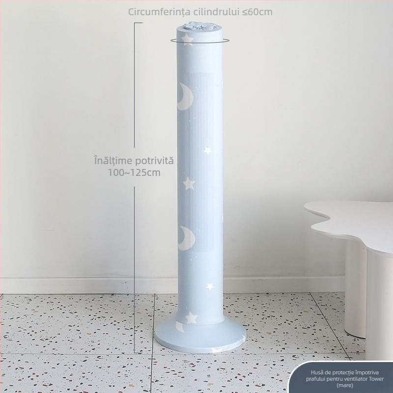Husă de praf din bumbac pentru ventilator de podea și ventilator tip turn fără palete – stil minimalist, husă de depozitare pentru uz casnic