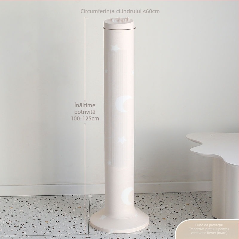 Husă de praf din bumbac pentru ventilator de podea și ventilator tip turn fără palete – stil minimalist, husă de depozitare pentru uz casnic