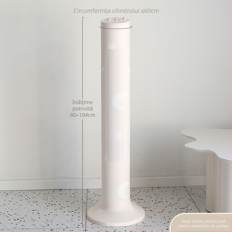 Husă de praf din bumbac pentru ventilator de podea și ventilator tip turn fără palete – stil minimalist, husă de depozitare pentru uz casnic