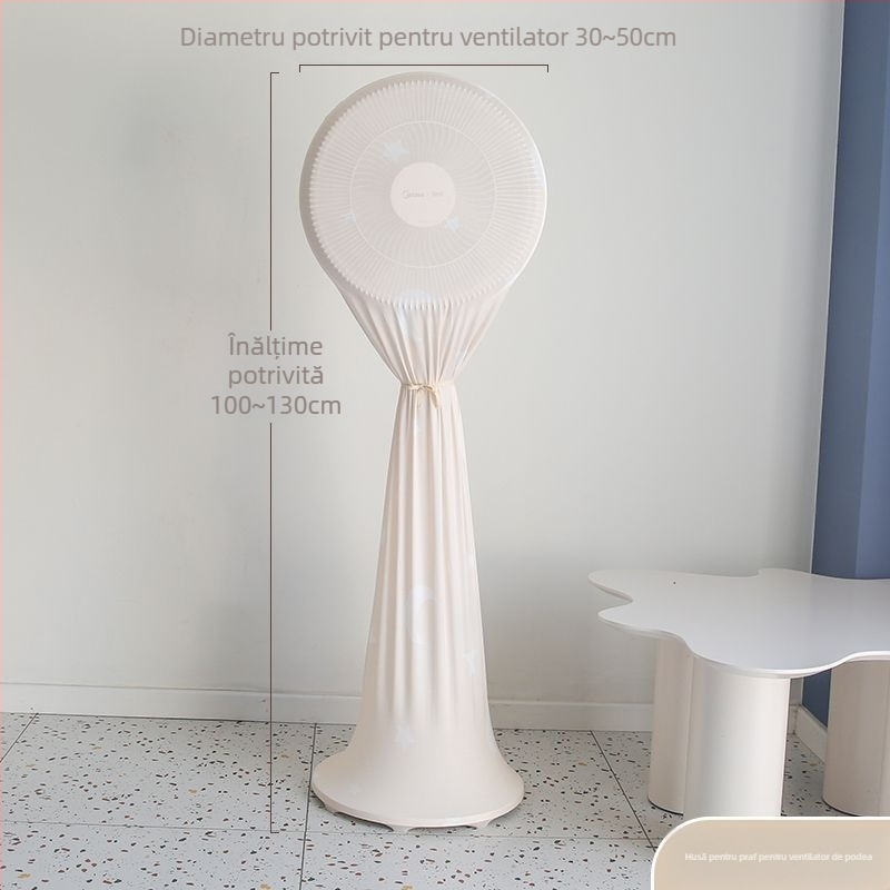 Husă de praf din bumbac pentru ventilator de podea și ventilator tip turn fără palete – stil minimalist, husă de depozitare pentru uz casnic