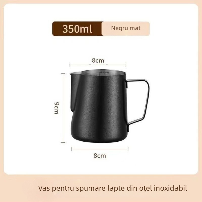 Recipient latte art cu scară și gură îngustă