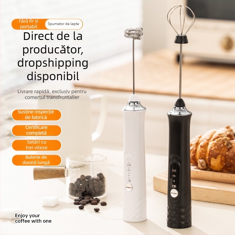Aparat electric pentru spumare lapte, tel de ouă portabil, cu cap de amestecare, stil modern, origine Jieyang