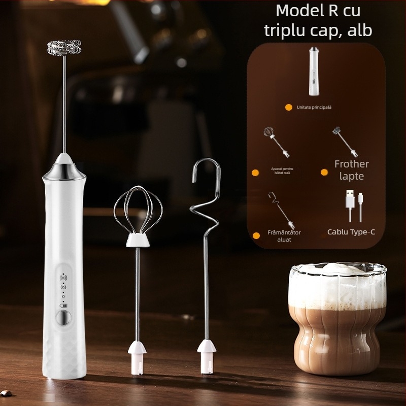 Aparat electric pentru spumare lapte, tel de ouă portabil, cu cap de amestecare, stil modern, origine Jieyang