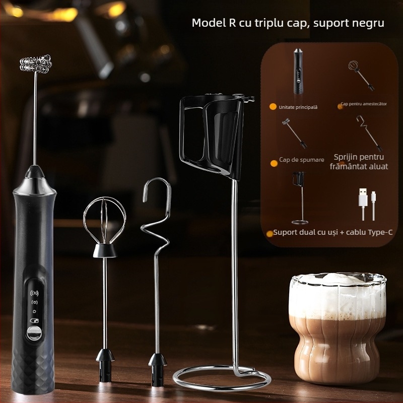 Aparat electric pentru spumare lapte, tel de ouă portabil, cu cap de amestecare, stil modern, origine Jieyang