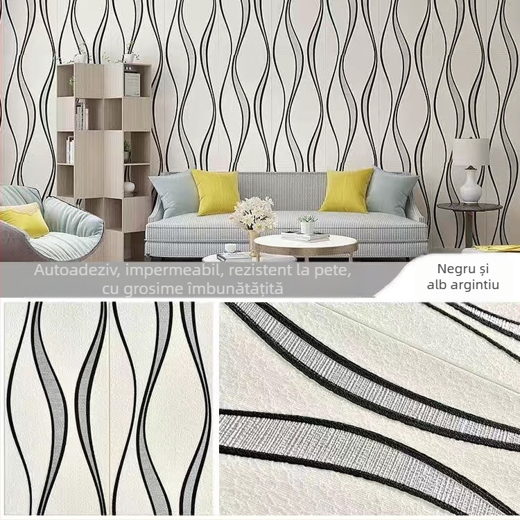 Panou mural 3D pentru perete, pentru dormitor, rezistent la zgârieturi și impermeabil, material spumant XPE, design abstract modern, instalare disponibilă