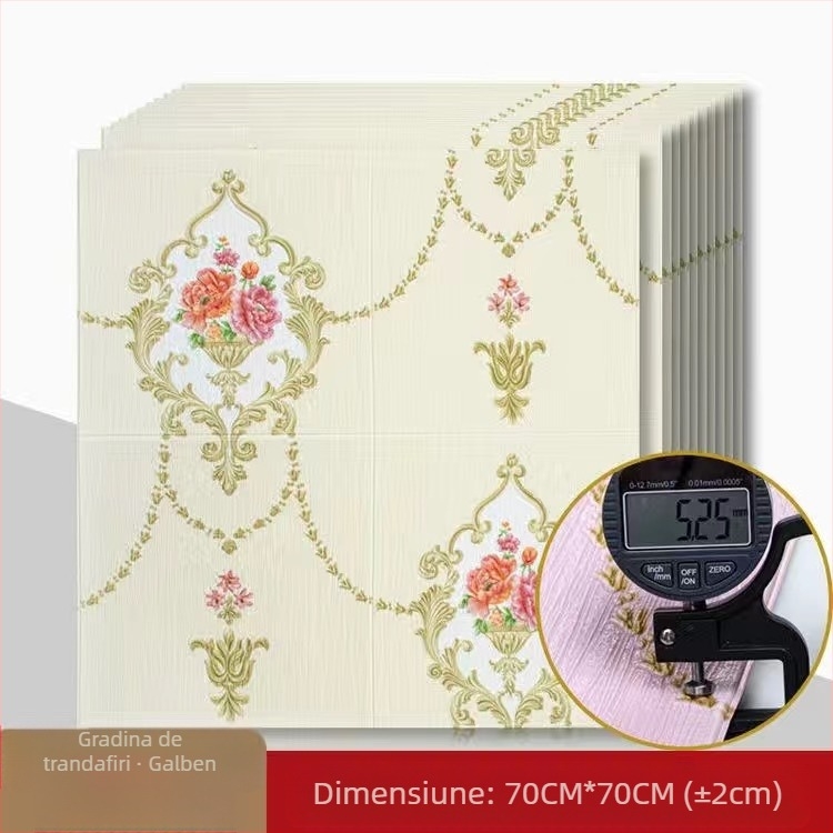 Panou mural 3D pentru perete, pentru dormitor, rezistent la zgârieturi și impermeabil, material spumant XPE, design abstract modern, instalare disponibilă