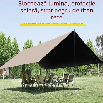 Cort din vinil, deschidere rapidă, all-in-one pentru camping, protecție solară, grătar și fierberea ceaiului, adăpost exterior portabil (4,5 × 2,4 m, 2–20 persoane)