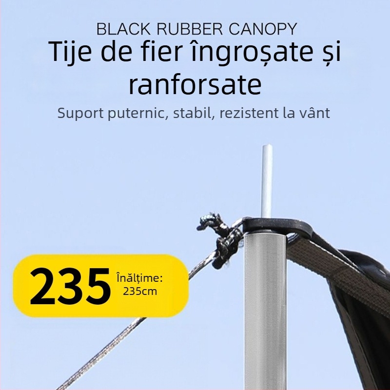 Cort din vinil, deschidere rapidă, all-in-one pentru camping, protecție solară, grătar și fierberea ceaiului, adăpost exterior portabil (4,5 × 2,4 m, 2–20 persoane)
