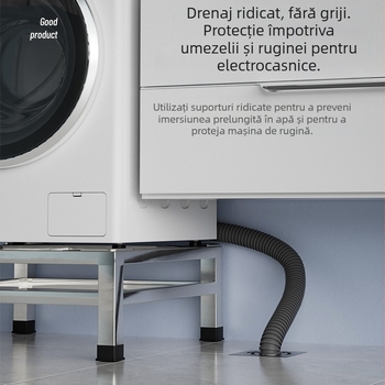 Bază pentru mașina de spălat, cu tambur ridicat, din oțel inoxidabil, model JX00039, bază cu un etaj, CE certificat