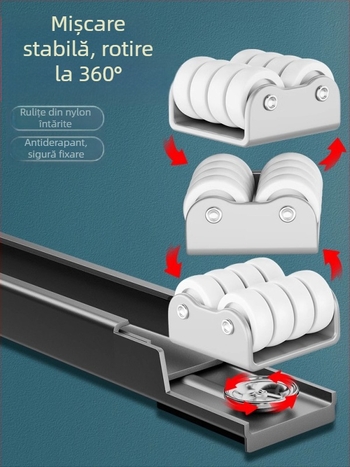 Bază universală mobilă cu roți pivotante pentru mutarea mobilierului greu și a frigiderelor