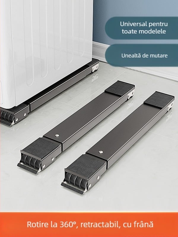 Bază universală mobilă cu roți pivotante pentru mutarea mobilierului greu și a frigiderelor