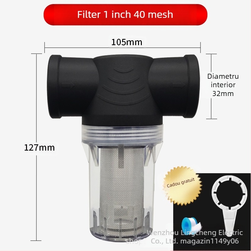 Pre-filtru pentru conducte de apă, din oțel inoxidabil 304, filtru vizual transparent, Mileage brand, stil modern minimalist