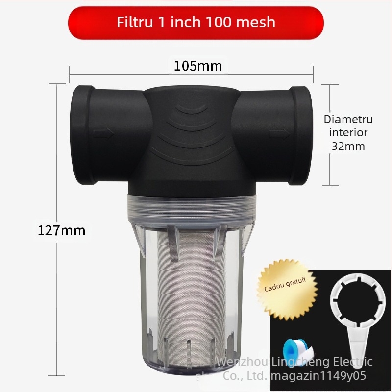 Pre-filtru pentru conducte de apă, din oțel inoxidabil 304, filtru vizual transparent, Mileage brand, stil modern minimalist