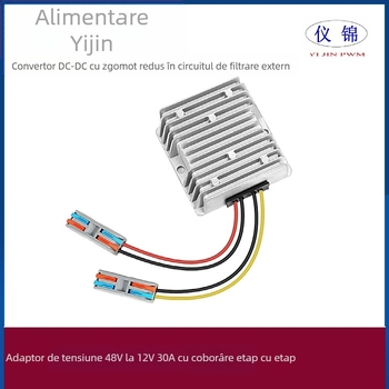 Convertor DC-DC auto 48V-12V, 10–30A, IP67 impermeabil, intrare 18–75V, ieșire 12V DC, sursă de alimentare cu comutator