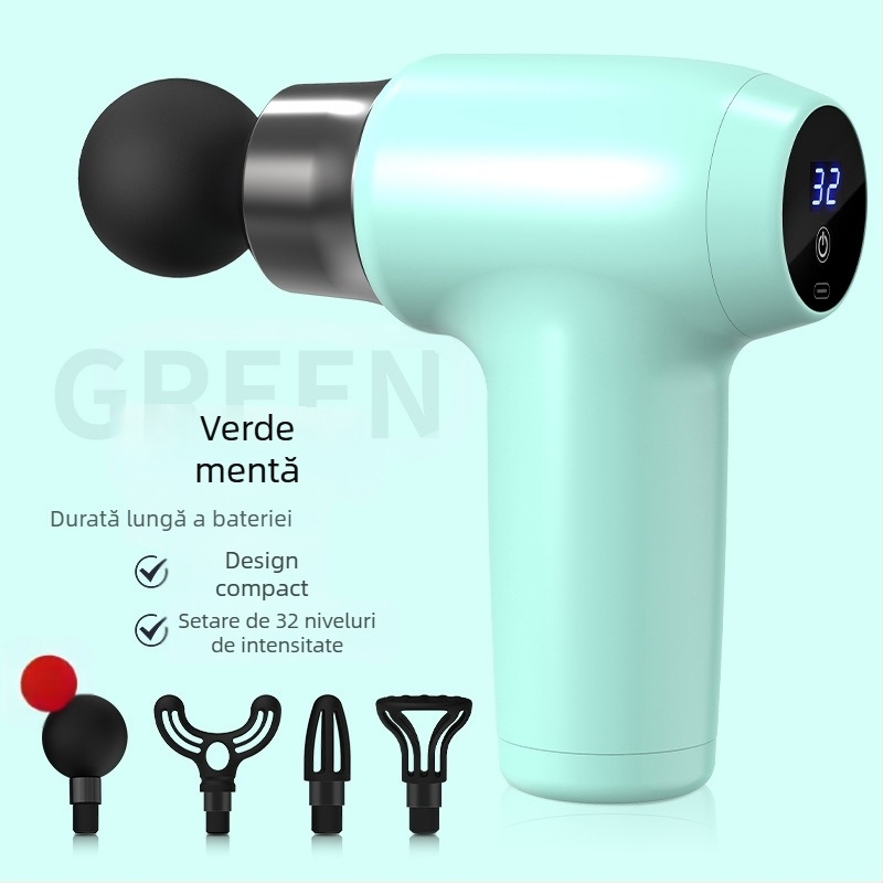 Pistol masaj fascial pentru gât, talie, șolduri, picioare, spate și tălpi — reîncărcabil, mai multe viteze, control mecanic, modele 828/888/858/818