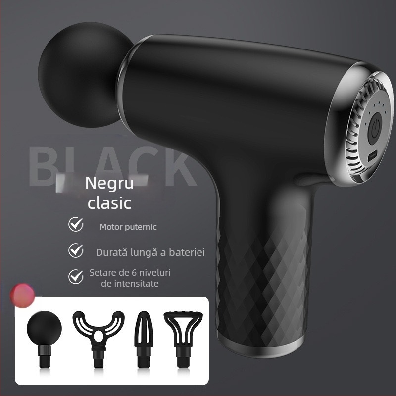 Pistol masaj fascial pentru gât, talie, șolduri, picioare, spate și tălpi — reîncărcabil, mai multe viteze, control mecanic, modele 828/888/858/818