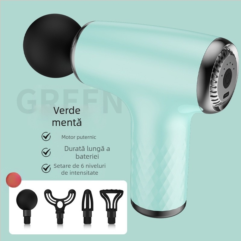 Pistol masaj fascial pentru gât, talie, șolduri, picioare, spate și tălpi — reîncărcabil, mai multe viteze, control mecanic, modele 828/888/858/818