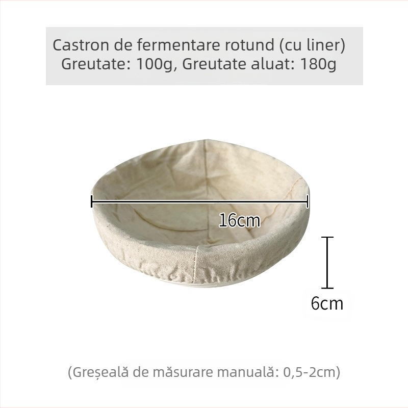 Coș de fermentare din ratan în stil european pentru pâine – pentru coacere și depozitare, stil modern minimalist, Origine: Vietnam