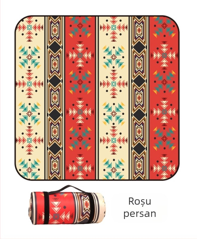 Covoraș de picnic cu flanel și folie de aluminiu, impermeabil și rezistent la umiditate, pentru mai multe persoane, greutate 1000 g