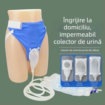 Urinal din silicon pentru vârstnici, cu plasă respirabilă, unisex, pentru utilizare în pat
