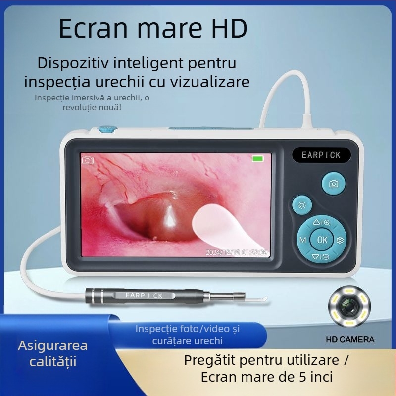 Otoscop cu lingură pentru urechi Glow, Dannan Technology, ABS, 33 bucăți, nu este importat