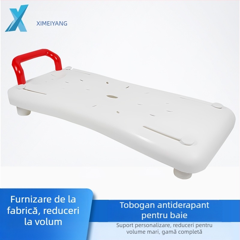 Placă de șezut pentru cadă, lată și îngroșată, cu mâner de siguranță, suprafață antiderapantă (Material: PP; Origine: Guangdong; Brand: Aoneng plastic hardware products; Pliere: Nu; Import: Nu)