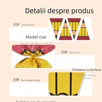 Geantă transparentă OPP conică pentru ambalare alimentară generală, design triunghiular pentru creioane, capacitate zilnică 200000, Hongran trading
