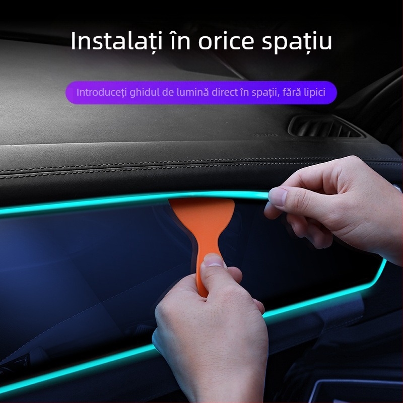 Bandă EL pentru interiorul mașinii – iluminare ambientală LED, 12V/5V