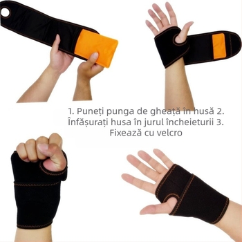 Compresă de încheietură cu gel pentru terapie caldă și rece – gel umplut, material din nailon, protecție pentru încheietură, etichetă privată disponibilă, personalizare