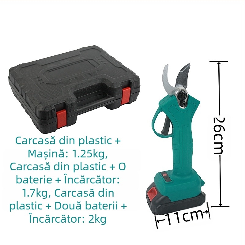 Foarfece electrice de tăiat crengi, baterie litiu reîncărcabilă, 220V, pentru ramuri de fructe, fără lovire