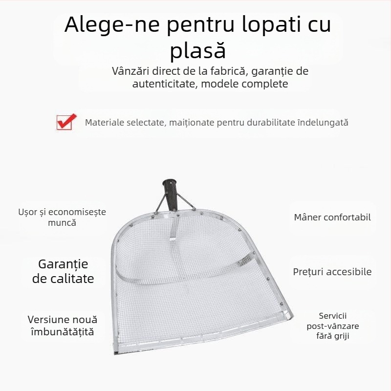 Sită din fier zincat pentru cereale, cu găuri mari și plasă îngroșată, pentru porumb, arahide și castane, personalizabil