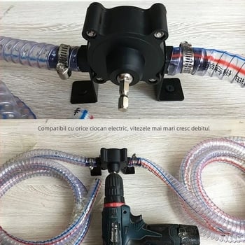 Pompă electrică de aspirare a uleiului, alimentată de bormașină, pompă de apă auto-priming cu debit mare, pompă de drenaj și motorină, pompă mică de aspirație