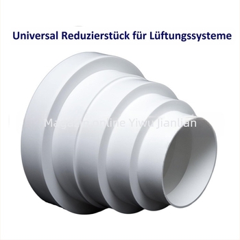 Cap de reductie PVC pentru țeava de ventilație – plastic, adaptor prin perete, design îngroșat și prelungit