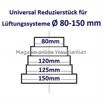 Cap de reductie PVC pentru țeava de ventilație – plastic, adaptor prin perete, design îngroșat și prelungit