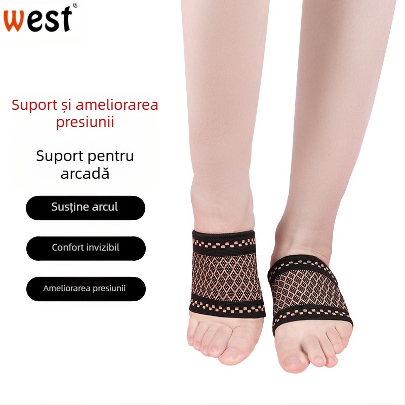 Orteză de gleznă cu sprijin de arc pentru platfus, nailon, universală, protecție gleznă, tenis