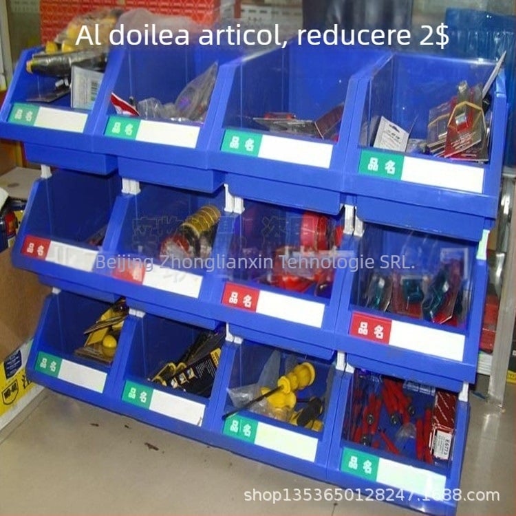 Cutie verticală pentru piese, din plastic, suprafață lustruită, fără capac