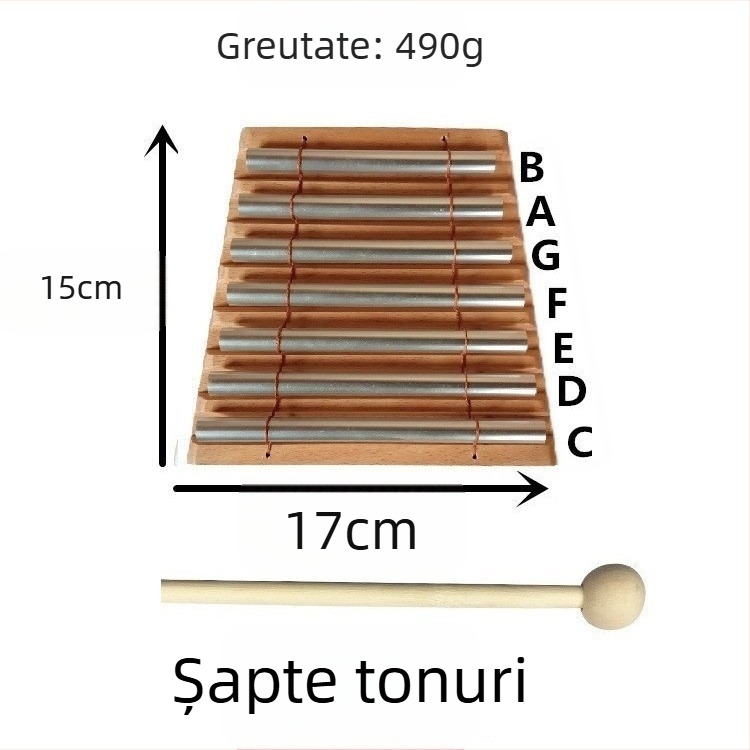 Instrument Orff pentru percuție (Material: lemn de frasin și aluminiu; Brand: Longyin; Categorie: instrument de percuție occidental; Ambalare: altul; Vârstă recomandată: 7-14 ani)