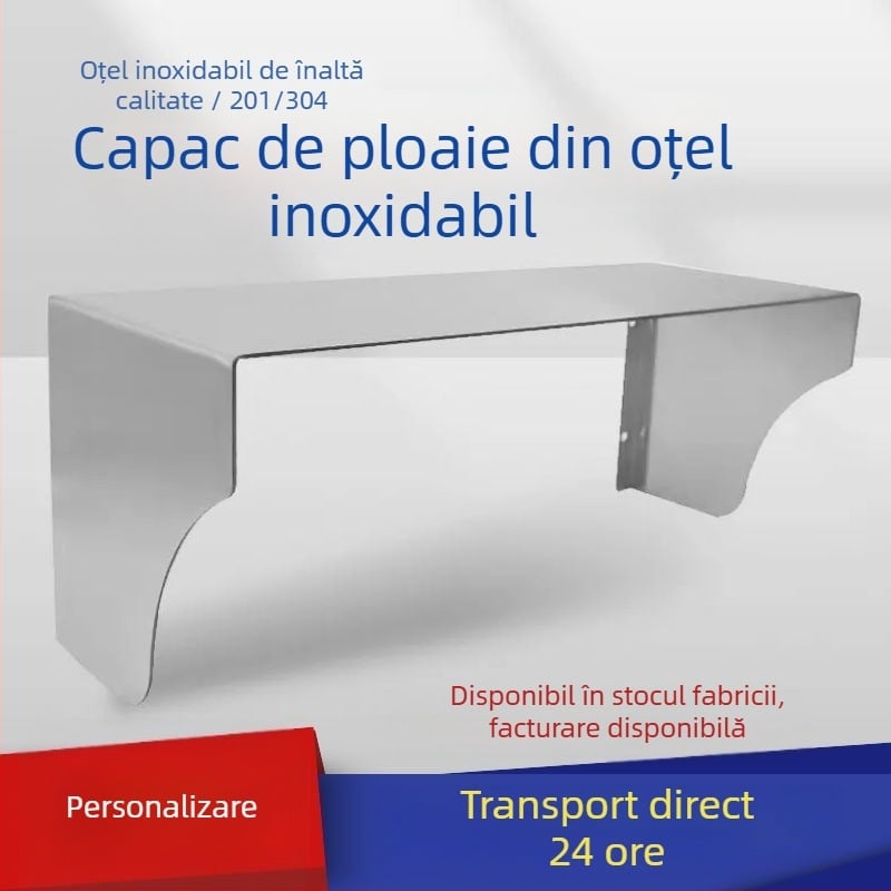 Capac protector din oțel inoxidabil pentru exterior, pentru priză de tip 86 și stația de încărcare EV, impermeabil, protecție solară, anti-coliziune