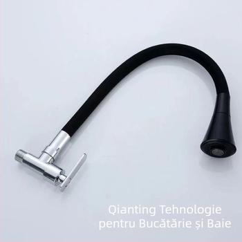 Robinet de bucătărie montat pe perete, corp din aliaj de zinc, cartuș ceramic, apă rece, stil lux ușor