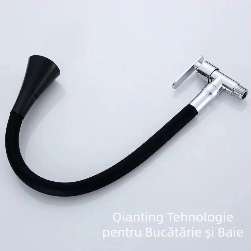 Robinet de bucătărie montat pe perete, corp din aliaj de zinc, cartuș ceramic, apă rece, stil lux ușor